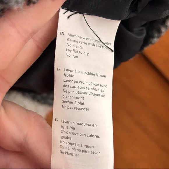 Urban Heritage Black White Buffalo Plaid Sherpa Fleece 1/4 Zip Pullover Size M - Picture 11 of 12